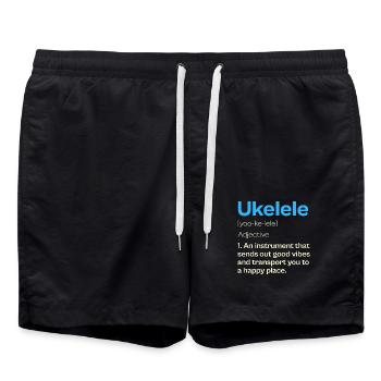 Ukelele Definition Music - Swim Trunks - black - Front - AI Model Male 185 light (185cm)