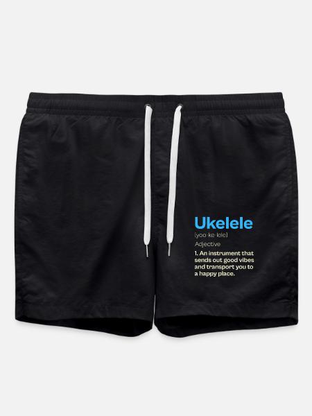 Ukelele Definition Music - Swim Trunks - black