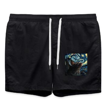 Schläger - Badeshorts - Schwarz - Vorne - AI Model Male 185 light (185cm)