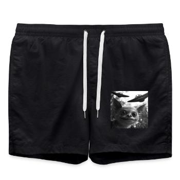 Schläger - Badeshorts - Schwarz - Vorne - AI Model Male 185 light (185cm)