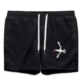 Möwe - Badeshorts - Schwarz - Vorne - AI Model Male 185 light (185cm)