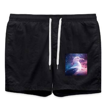 Möwe - Badeshorts - Schwarz - Vorne - AI Model Male 185 light (185cm)