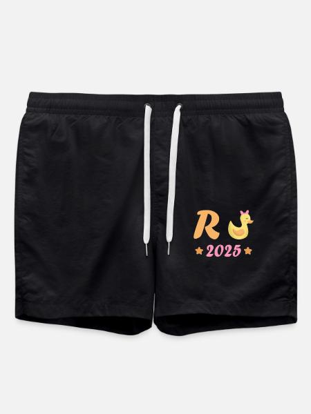 Ente Rente 2025 Pension Ruhestand Opa Oma Rentner - Badeshorts - Schwarz