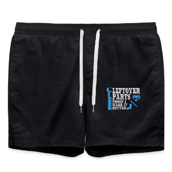 Leftover Parts Proof I Made It Better Schrauben - Badeshorts - Schwarz - Vorne - AI Model Male 185 light (185cm)