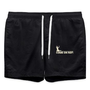 Allez Réf ! Passionné de football - Short de bain - noir - Devant - AI Model Male 185 light (185cm)