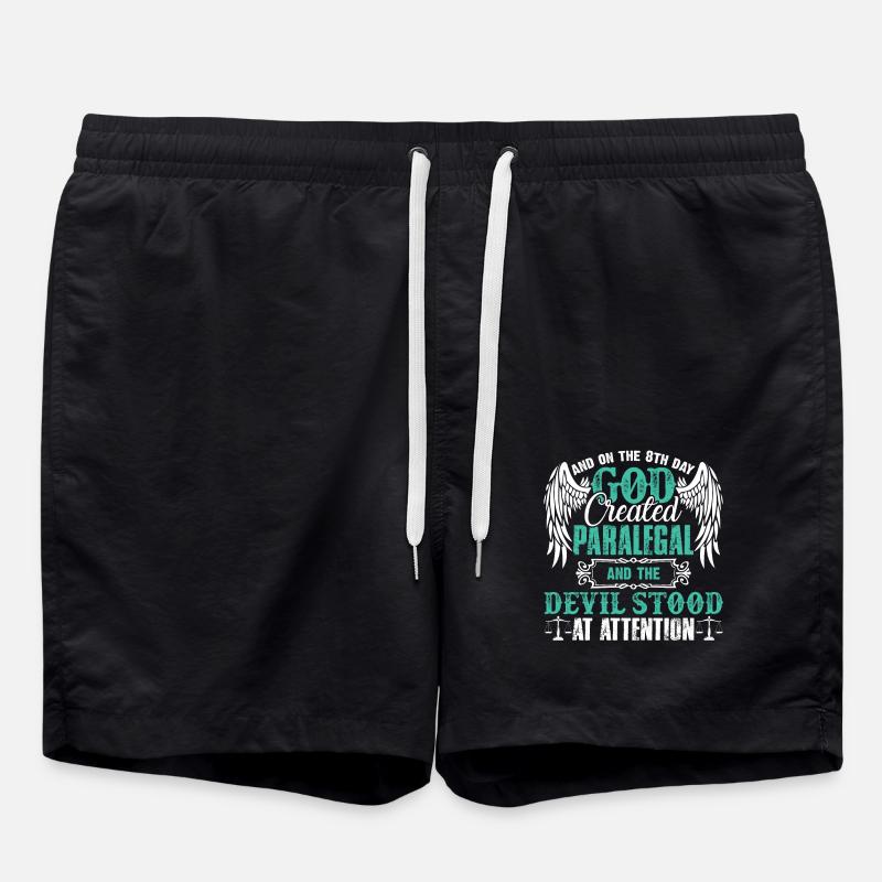 Paralegal God Created Paralegal - Swim Trunks - black