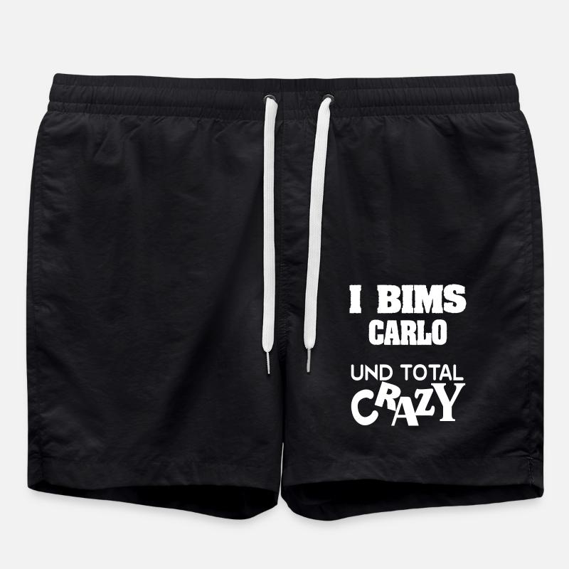 First name Carlo - Swim Trunks - black