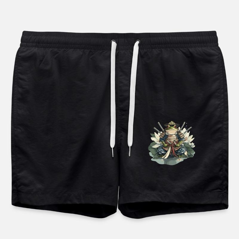 Frosch-Samurai: Krieger der Seerose - Badeshorts - Schwarz