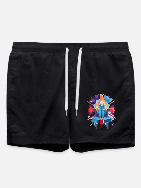 Freezing British Pensioner - Swim Trunks - black