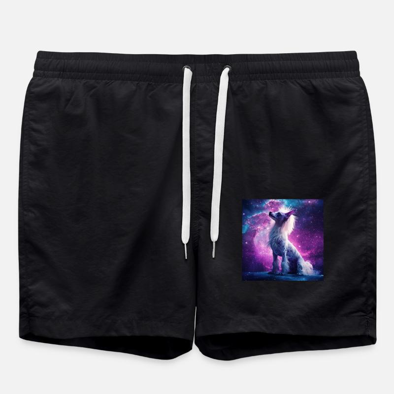 Chinesischer Schopfhund - Badeshorts - Schwarz