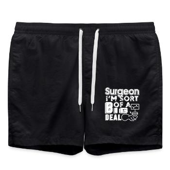 Surgeon I am Soft Of A Big Deal - Swim Trunks - black - Front - AI Model Male 185 light (185cm)