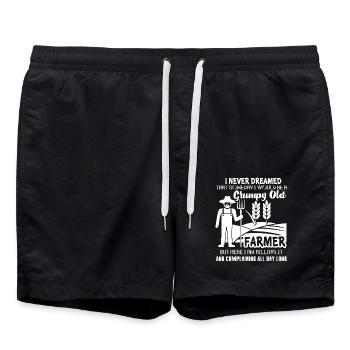 Be A Grumpy Old Farmer - Swim Trunks - black - Front - AI Model Male 185 light (185cm)