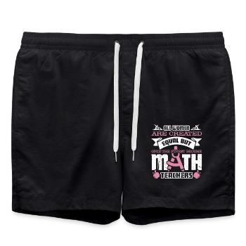 Finest Women Become Math Teachers - Swim Trunks - black - Front - AI Model Male 185 light (185cm)