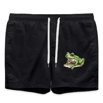 Frog Frogs - Swim Trunks - black - Front - AI Model Male 185 light (185cm)