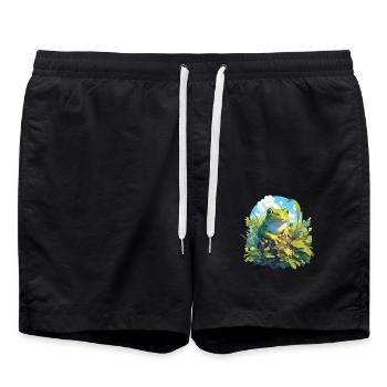 Frog Frogs - Swim Trunks - black - Front - AI Model Male 185 light (185cm)