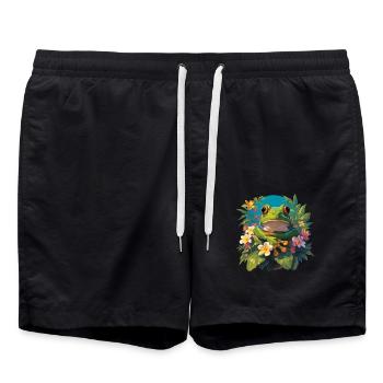 Frog Frogs - Swim Trunks - black - Front - AI Model Male 185 light (185cm)