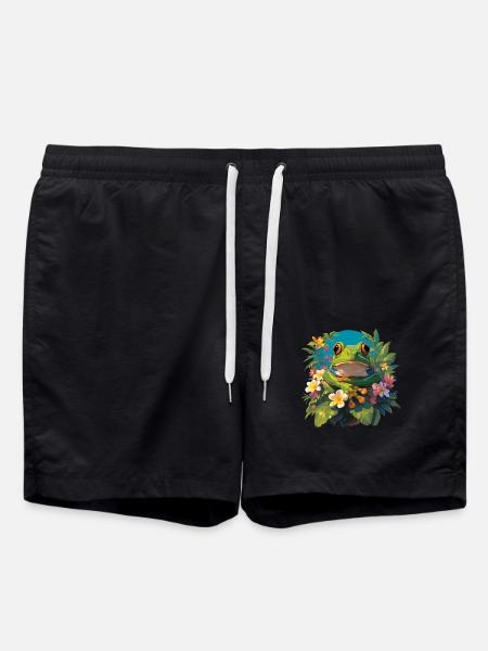 Frog Frogs - Swim Trunks - black
