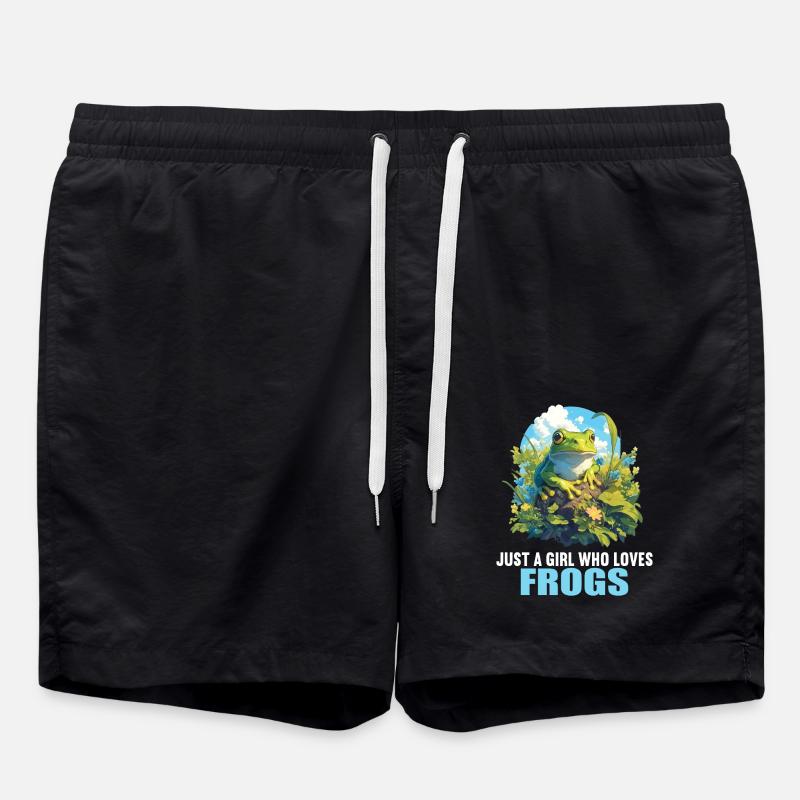 Frog Frogs - Swim Trunks - black