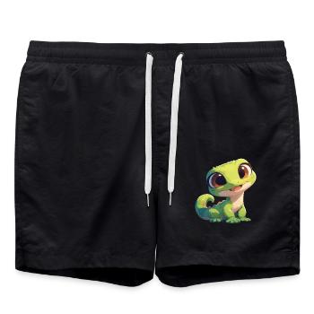 Geckos Gecko - Badeshorts - Schwarz - Vorne - AI Model Male 185 light (185cm)