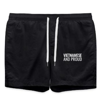 Vietnamien et fier Vietnam Vietnamesische - Short de bain - noir - Devant - AI Model Male 185 light (185cm)