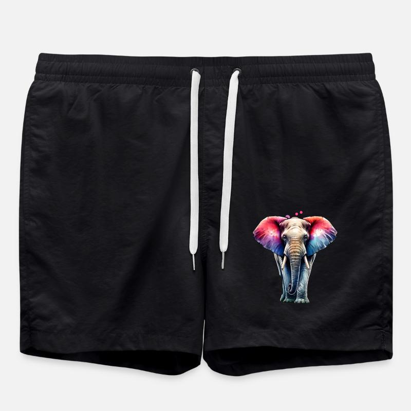 Elefant - Badeshorts - Schwarz