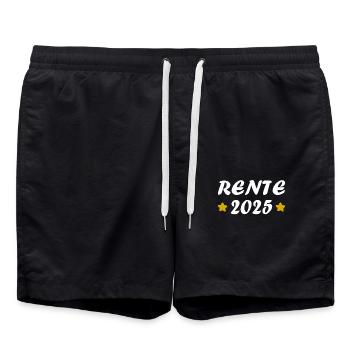 Pension 2025 Cadeau Pension 2025 Retraite Papy Mamie - Short de bain - noir - Devant - AI Model Male 185 light (185cm)