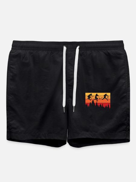 Adventurous scooter silhouette in - Swim Trunks - black