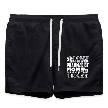 Pharmacist Don't Mess With Pharmacist Moms - Swim Trunks - black - Front - AI Model Male 185 light (185cm)