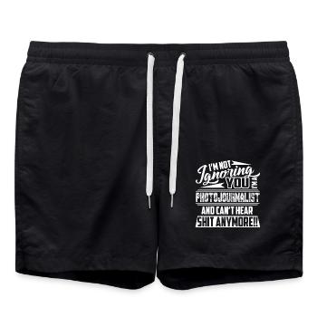 Photojournalist I am A Photojournalist - Swim Trunks - black - Front - AI Model Male 185 light (185cm)