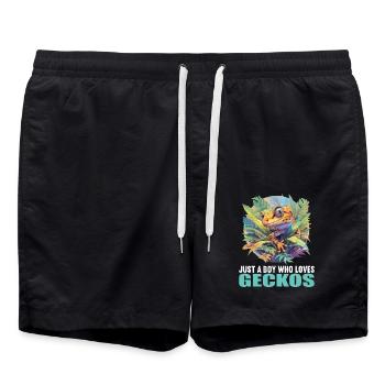 Geckos Gecko - Badeshorts - Schwarz - Vorne - AI Model Male 185 light (185cm)