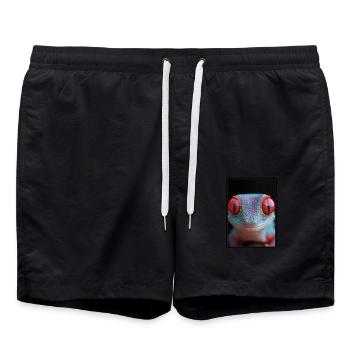 Geckos Gecko - Badeshorts - Schwarz - Vorne - AI Model Male 185 light (185cm)