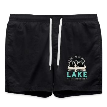 Canoeing Take Me To The Lake Outdoor Kayaker Rower - Swim Trunks - black - Front - AI Model Male 185 light (185cm)