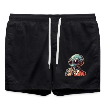 Alien Bubble Tea - Swim Trunks - black - Front - AI Model Male 185 light (185cm)