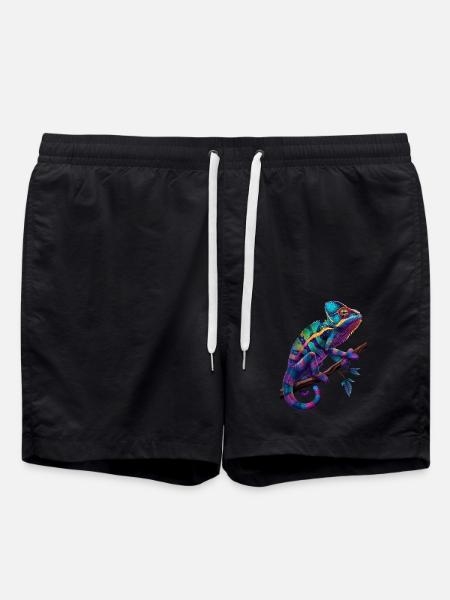 Chamäleon - Badeshorts - Schwarz