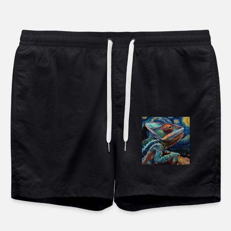 Chamäleon - Badeshorts - Schwarz