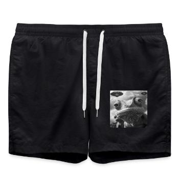 Chamäleon - Badeshorts - Schwarz - Vorne - AI Model Male 185 light (185cm)
