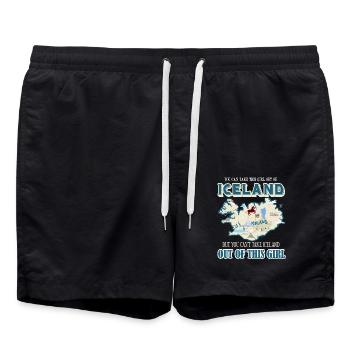 Iceland Girl - Swim Trunks - black - Front - AI Model Male 185 light (185cm)