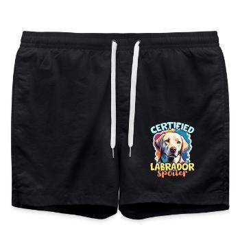 Labrador Retriever Certified Labrador Dog Owner - Swim Trunks - black - Front - AI Model Male 185 light (185cm)