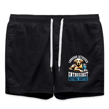 Passionné de Labrador Retriever avant éleveur de chiens - Short de bain - noir - Devant - AI Model Male 185 light (185cm)