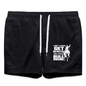 Bull Riding Bull Riding Lovers - Swim Trunks - black - Front - AI Model Male 185 light (185cm)