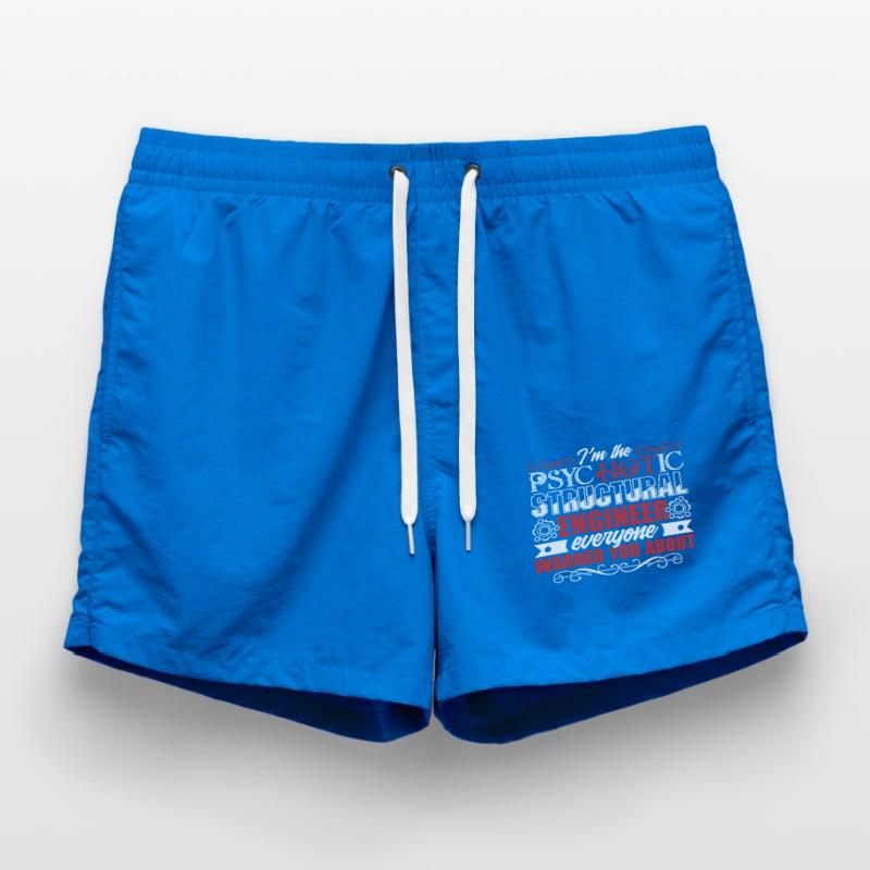 Structural Engineer Psychotic Structural Engineer Swim Trunks