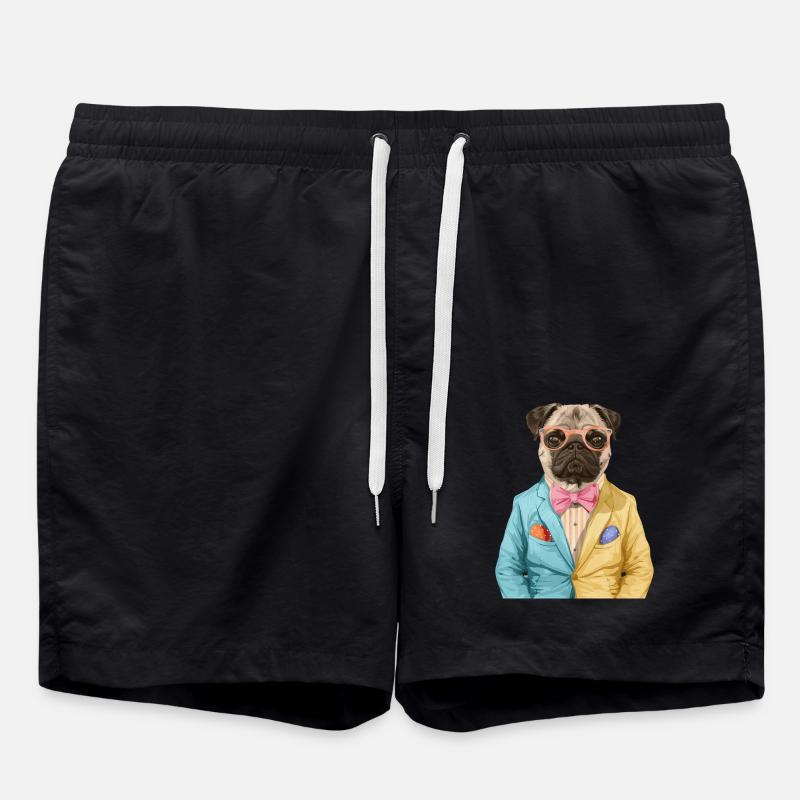 Mops - Badeshorts - Schwarz