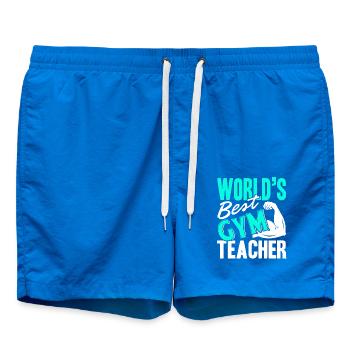 Gym Teacher Best Gym Teacher - Swim Trunks - cobalt blue - Front
