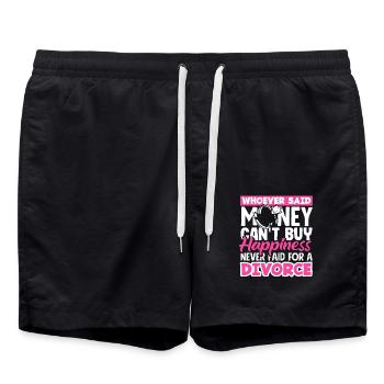You can't buy happiness with money Paid for - Swim Trunks - black - Front - AI Model Male 185 light (185cm)