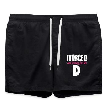 Ivoré et à la recherche du divorce - Short de bain - noir - Devant - AI Model Male 185 light (185cm)
