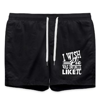 Pi Day I Wish Pie Was Infinite Like Pi - Swim Trunks - black - Front - AI Model Male 185 light (185cm)