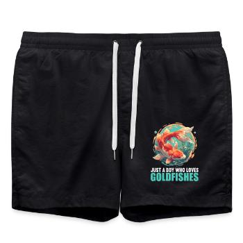 Goldfische Goldfisch - Badeshorts - Schwarz - Vorne - AI Model Male 185 light (185cm)