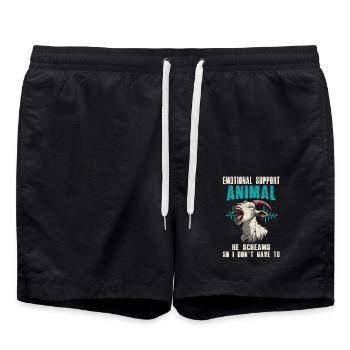 Soutien émotionnel Une chèvre animale crie pour moi - Short de bain - noir - Devant - AI Model Male 185 light (185cm)