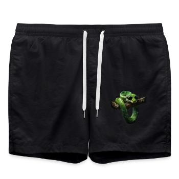 Green Tree Python Snakes Lover Terrarium - Swim Trunks - black - Front - AI Model Male 185 light (185cm)