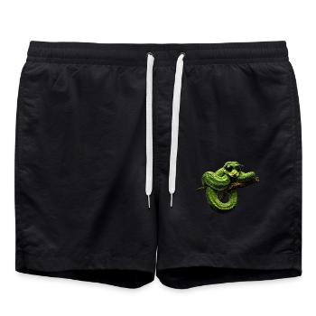 Arbre vert Python Serpents Amoureux Terrarium - Short de bain - noir - Devant - AI Model Male 185 light (185cm)